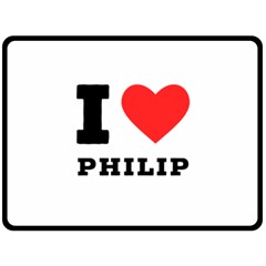 I Love Philip Fleece Blanket (large) by ilovewhateva