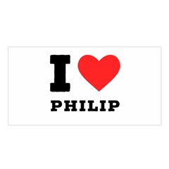 I Love Philip Satin Shawl 45  X 80  by ilovewhateva