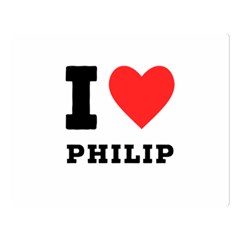 I Love Philip Premium Plush Fleece Blanket (large)