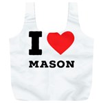 I love mason Full Print Recycle Bag (XXXL) Back