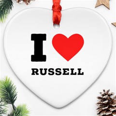 I Love Russell Heart Ornament (two Sides) by ilovewhateva