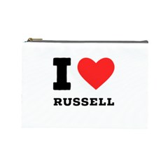 I Love Russell Cosmetic Bag (large) by ilovewhateva