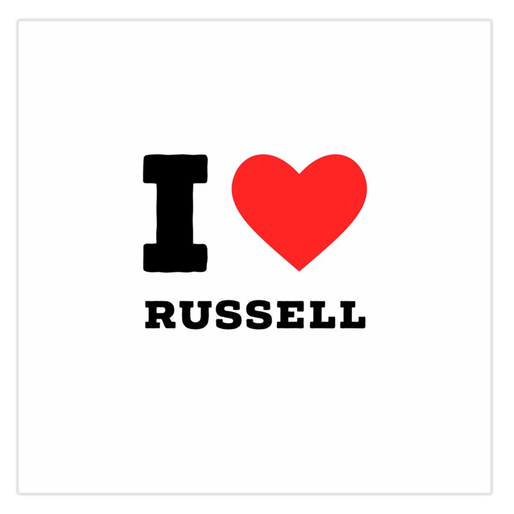 I love russell Square Satin Scarf (36  x 36 )