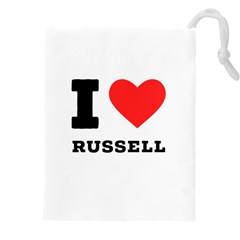 I Love Russell Drawstring Pouch (4xl) by ilovewhateva