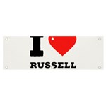 I love russell Banner and Sign 6  x 2  Front