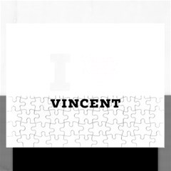 I Love Vincent  Rectangular Jigsaw Puzzl by ilovewhateva