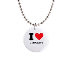 I Love Vincent  1  Button Necklace by ilovewhateva