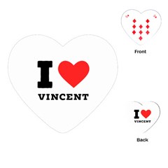 I Love Vincent  Playing Cards Single Design (heart) by ilovewhateva