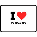 I love Vincent  Two Sides Fleece Blanket (Large) 80 x60  Blanket Back