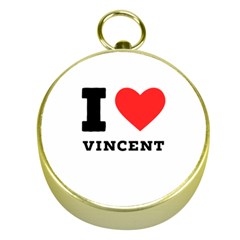 I Love Vincent  Gold Compasses by ilovewhateva