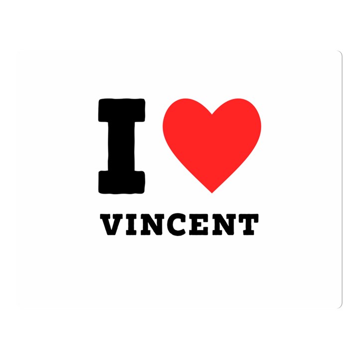 I love Vincent  Two Sides Premium Plush Fleece Blanket (Large)