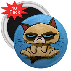 Grumpy Cat 3  Magnets (10 Pack)  by Jancukart