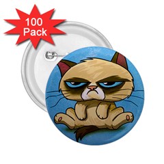 Grumpy Cat 2 25  Buttons (100 Pack) 