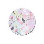 Birds Blossom Seamless Pattern Magnet 3  (Round) Front