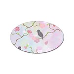 Birds Blossom Seamless Pattern Sticker Oval (100 pack) Front