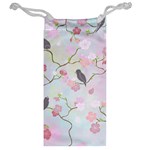 Birds Blossom Seamless Pattern Jewelry Bag Back