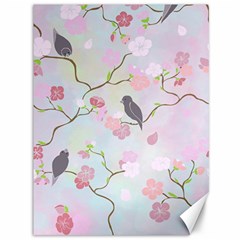 Birds Blossom Seamless Pattern Canvas 36  X 48  by Jancukart