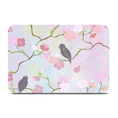 Birds Blossom Seamless Pattern Plate Mats by Jancukart