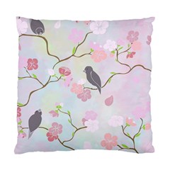 Birds Blossom Seamless Pattern Standard Cushion Case (two Sides)