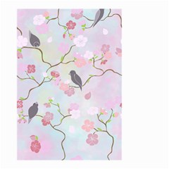 Birds Blossom Seamless Pattern Small Garden Flag (two Sides)