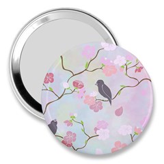 Birds Blossom Seamless Pattern 3  Handbag Mirrors