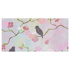 Birds Blossom Seamless Pattern Banner And Sign 4  X 2 