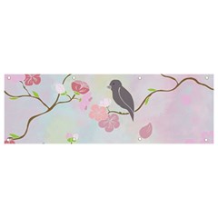 Birds Blossom Seamless Pattern Banner And Sign 9  X 3 