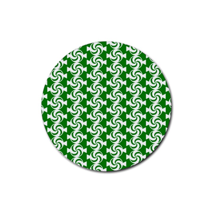 Candy Illustration Pattern Rubber Coaster (Round)