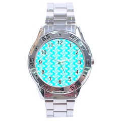 Candy Illustration Pattern Stainless Steel Analogue Watch by GardenOfOphir