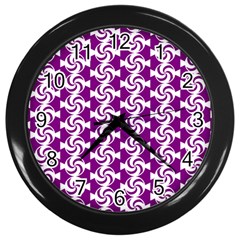 Candy Illustration Pattern Wall Clock (black) by GardenOfOphir