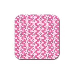 Cute Candy Illustration Pattern For Kids And Kids At Heart Rubber Square Coaster (4 Pack) by GardenOfOphir