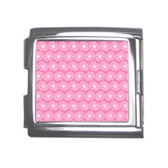 Pink Gerbera Daisy Vector Tile Pattern Mega Link Italian Charm (18mm) by GardenOfOphir