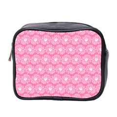 Pink Gerbera Daisy Vector Tile Pattern Mini Toiletries Bag (two Sides) by GardenOfOphir