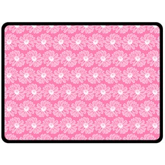 Pink Gerbera Daisy Vector Tile Pattern Fleece Blanket (large) by GardenOfOphir