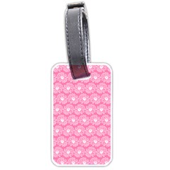 Pink Gerbera Daisy Vector Tile Pattern Luggage Tag (one Side) by GardenOfOphir