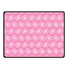 Pink Gerbera Daisy Vector Tile Pattern Two Sides Fleece Blanket (small) by GardenOfOphir