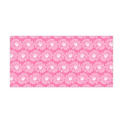 Pink Gerbera Daisy Vector Tile Pattern Yoga Headband by GardenOfOphir