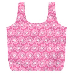 Pink Gerbera Daisy Vector Tile Pattern Full Print Recycle Bag (xxl) by GardenOfOphir