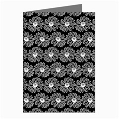 Black And White Gerbera Daisy Vector Tile Pattern Greeting Cards (pkg Of 8) by GardenOfOphir