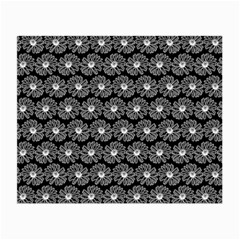 Black And White Gerbera Daisy Vector Tile Pattern Small Glasses Cloth (2 Sides) by GardenOfOphir