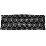 Black And White Gerbera Daisy Vector Tile Pattern Body Pillow Case (Dakimakura) Body Pillow Case