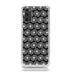 Black And White Gerbera Daisy Vector Tile Pattern Samsung Galaxy S20 6 2 Inch Tpu Uv Case by GardenOfOphir