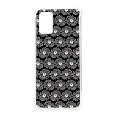 Black And White Gerbera Daisy Vector Tile Pattern Samsung Galaxy S20plus 6 7 Inch Tpu Uv Case by GardenOfOphir