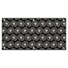 Black And White Gerbera Daisy Vector Tile Pattern Banner And Sign 6  X 3  by GardenOfOphir