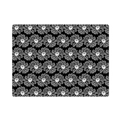 Black And White Gerbera Daisy Vector Tile Pattern Premium Plush Fleece Blanket (mini) by GardenOfOphir