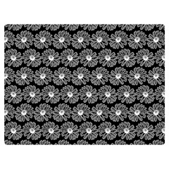 Black And White Gerbera Daisy Vector Tile Pattern Premium Plush Fleece Blanket (extra Small) by GardenOfOphir