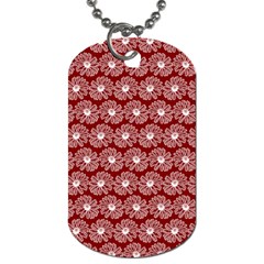 Gerbera Daisy Vector Tile Pattern Dog Tag (one Side)