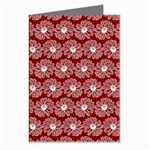 Gerbera Daisy Vector Tile Pattern Greeting Cards (Pkg of 8) Left