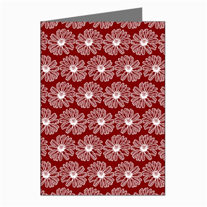 Gerbera Daisy Vector Tile Pattern Greeting Cards (Pkg of 8)