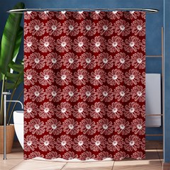 Gerbera Daisy Vector Tile Pattern Shower Curtain 60  X 72  (medium)  by GardenOfOphir